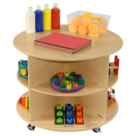 Wood Designs, 23 1/2" H Circular Storage Unit. 2 shelves, WD-991287