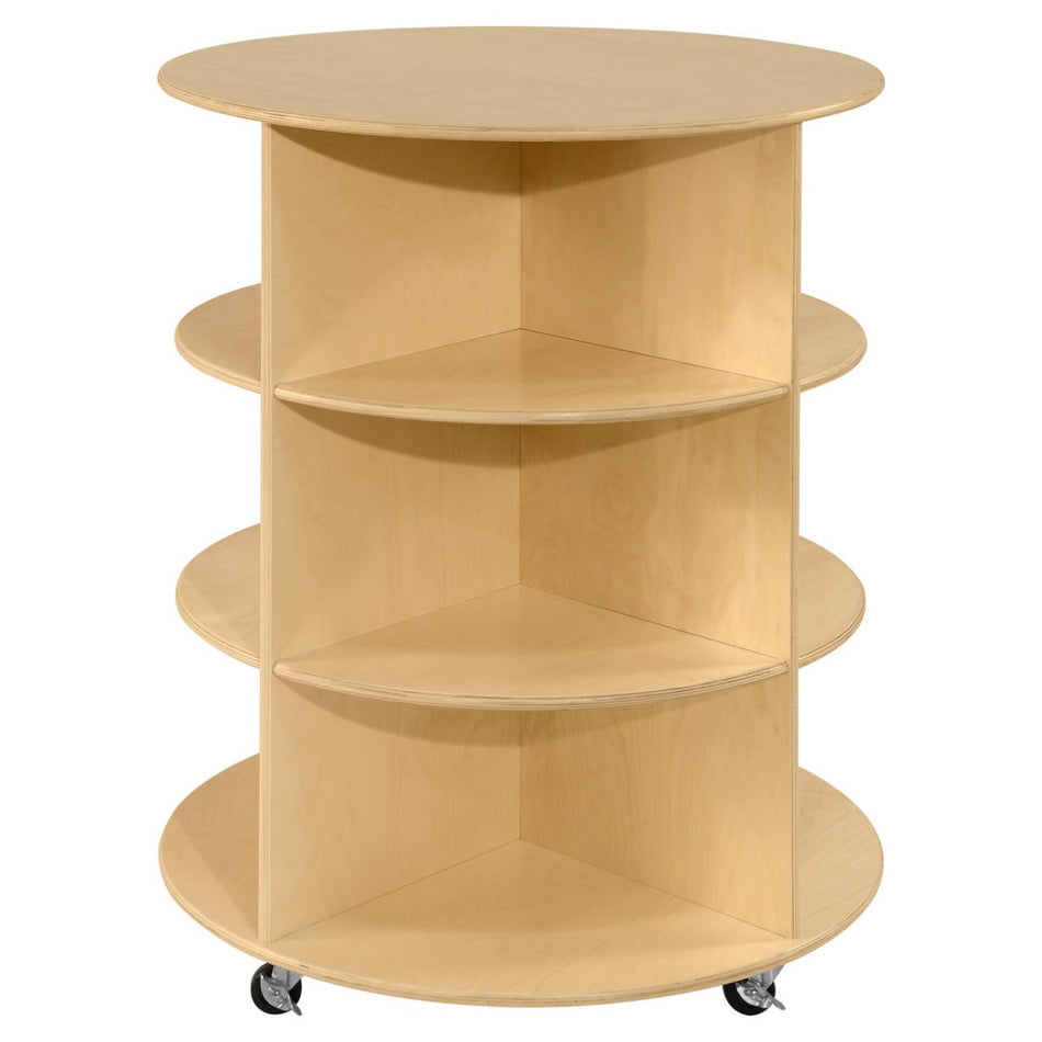 Wood Designs, 38" H Circular Storage Unit. 3 shelves, WD-991289