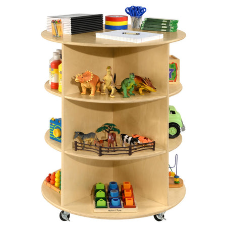 Wood Designs, 38" H Circular Storage Unit. 3 shelves, WD-991289