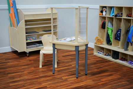Kids 24" x 30" Synergy Desk with Sneeze Guard Made in the U.S.A