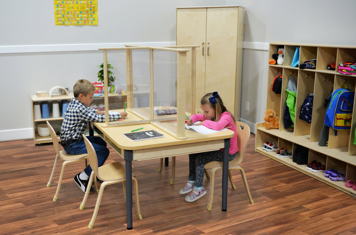 Kids Desk 36" x 48" with Sneeze Guard Partition (4) Made in the U.S.A