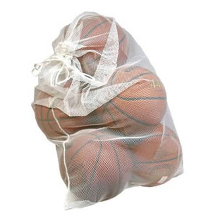 Mesh Ball Storage/Laundry Bag, White 15" x 20"