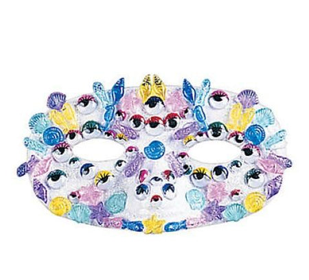 Plastic White Half Masks - 24 masks per package