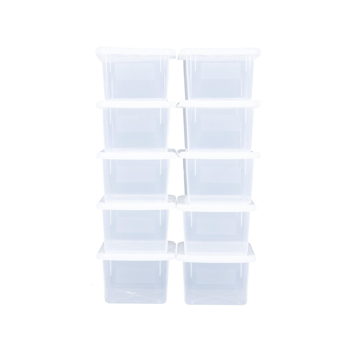 WHITE Cubby Trays with Lids - Pack of 10