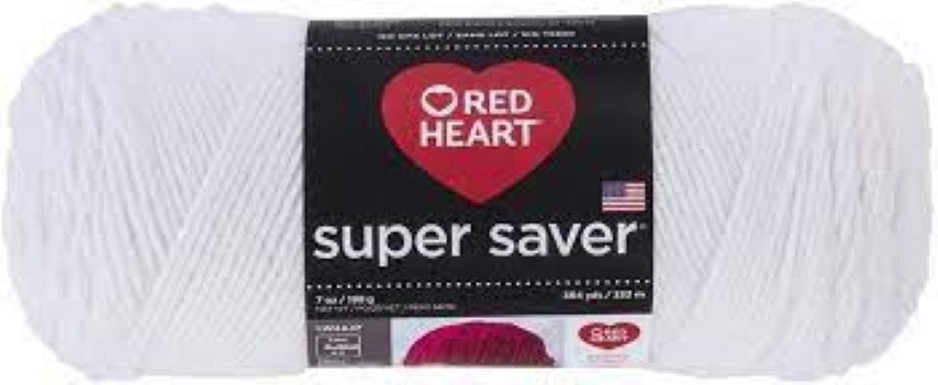 Red Heart Jumbo Super Saver Yarn - White (064742)