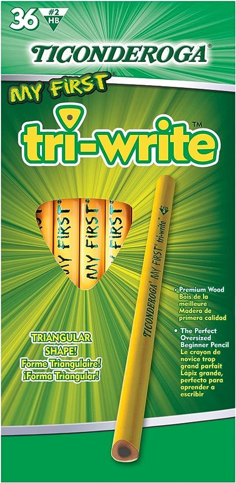 My 1st Tri-Write Pencils, 13/32" Primary Triangular, without Eraser, Pack of 36, (13084)