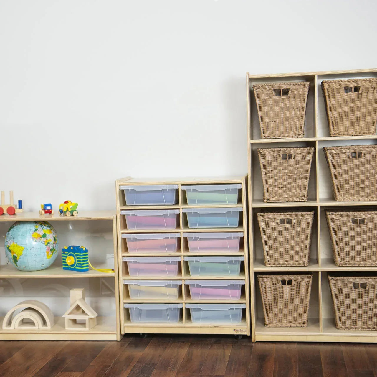 (12) Letter Tray Storage Unit with Translucent Trays