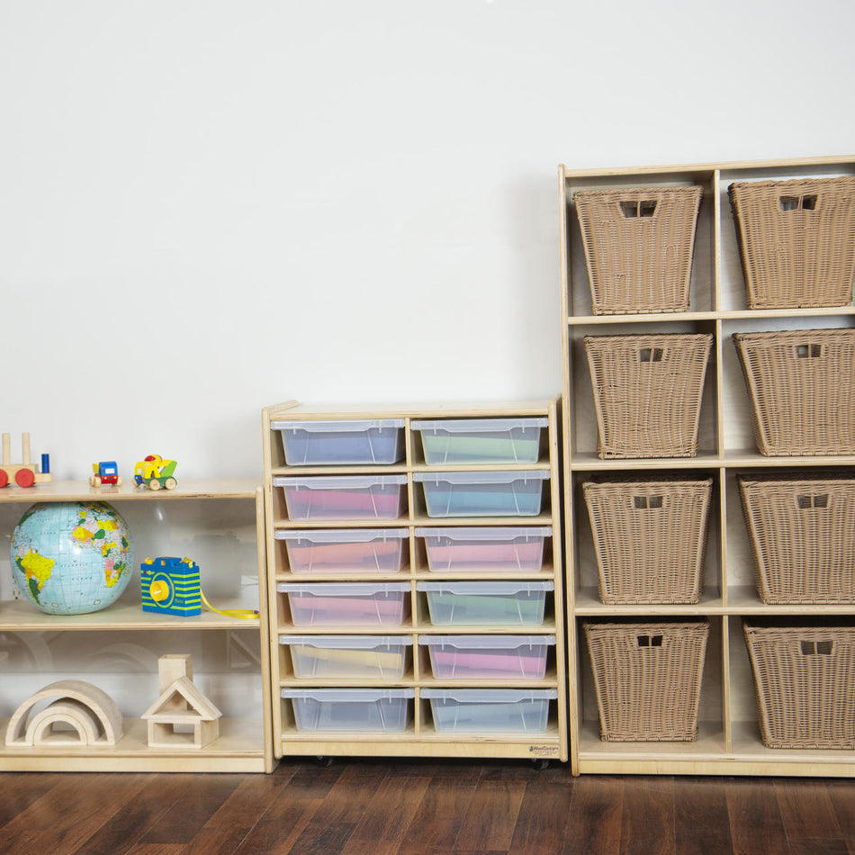 (12) Letter Tray Storage Unit with Translucent Trays