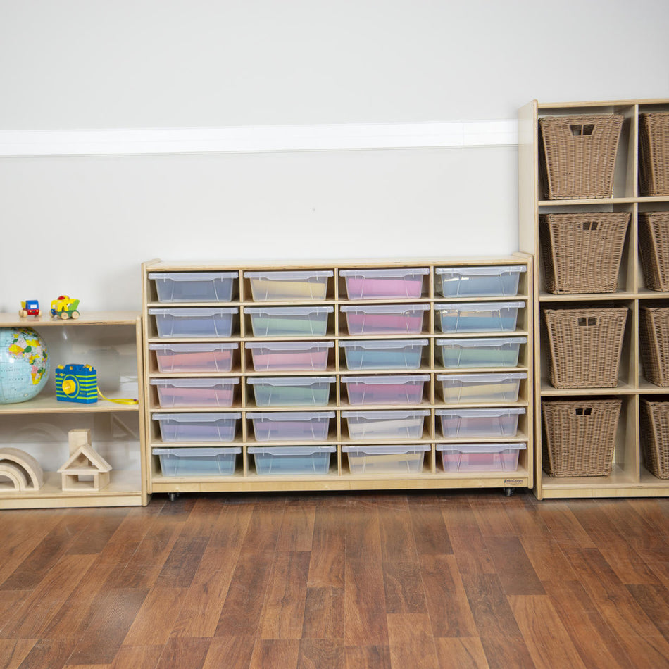 (24) Letter Tray Storage Unit with Translucent Trays