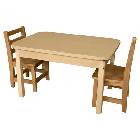 24" x 36" Rectangle High Pressure Laminate Table with Hardwood Legs- 14"