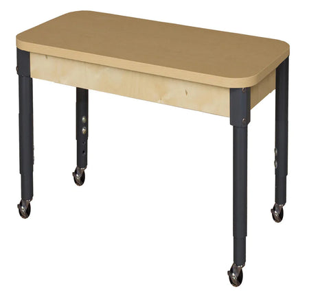 24" x 36" Rectangle High Pressure Laminate Table with Hardwood Legs- 14"