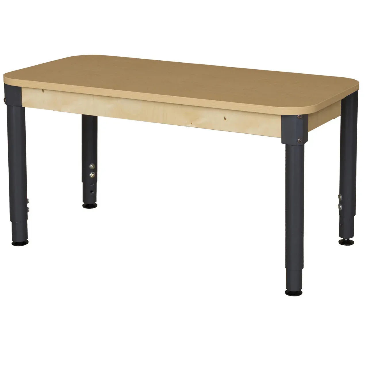 24" x 48" Rectangle High Pressure Laminate Table with Hardwood Legs- 14"