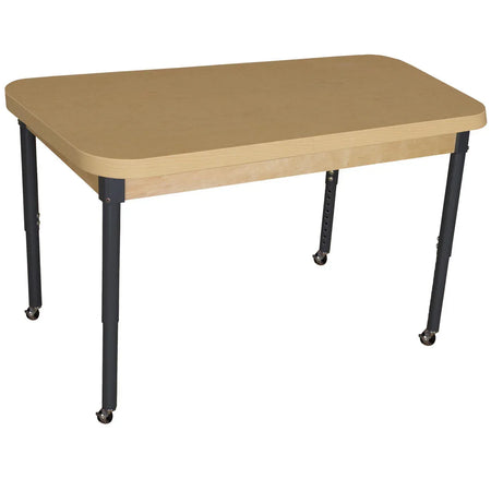 30" x 44" Rectangle High Pressure Laminate Table with Hardwood Legs-14"