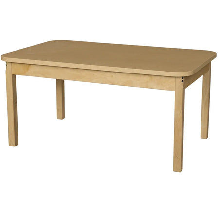 30" x 48" Rectangle High Pressure Laminate Table with Hardwood Legs-14"