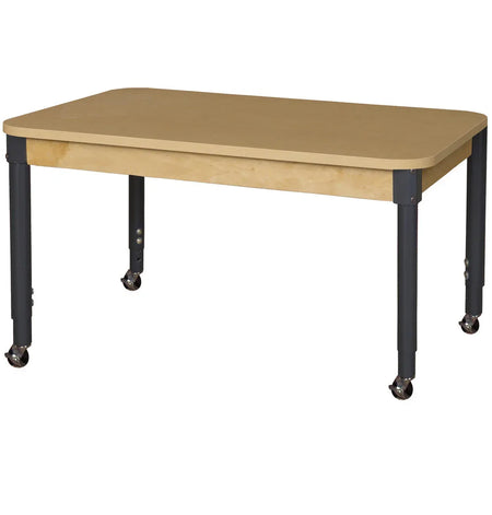 30" x 48" Rectangle High Pressure Laminate Table with Hardwood Legs-14"