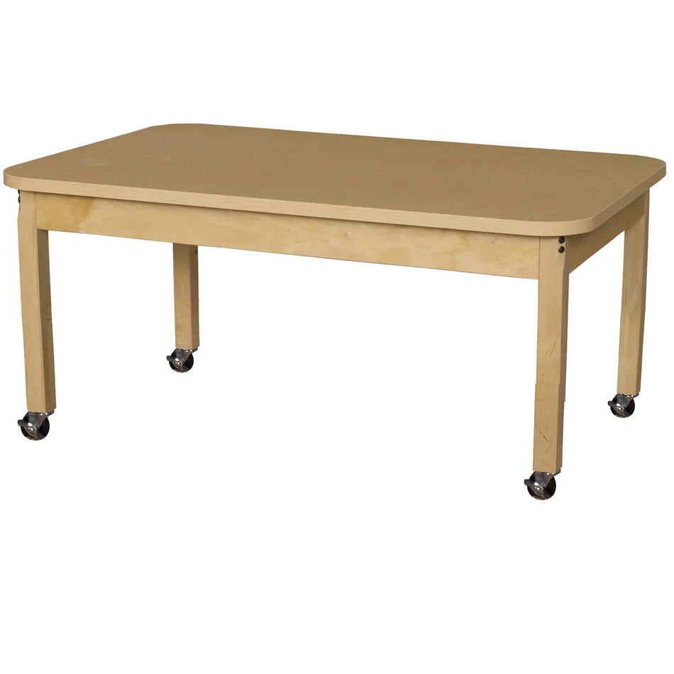 30" x 48" Rectangle High Pressure Laminate Table with Hardwood Legs-14"