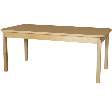 30" x 60" Rectangle High Pressure Laminate Table with Hardwood Legs-14"