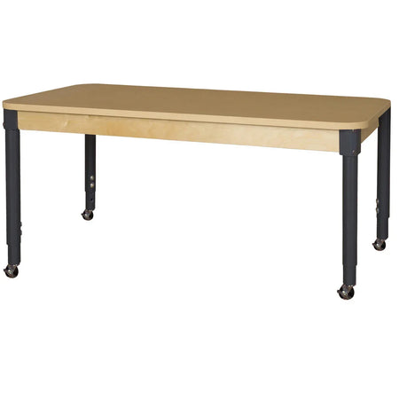 30" x 60" Rectangle High Pressure Laminate Table with Hardwood Legs-14"