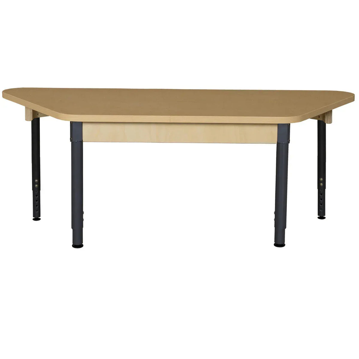 Trapezoidal High Pressure Laminate Table with Hardwood Legs-14"