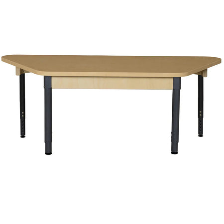 Trapezoidal High Pressure Laminate Table with Hardwood Legs-14"