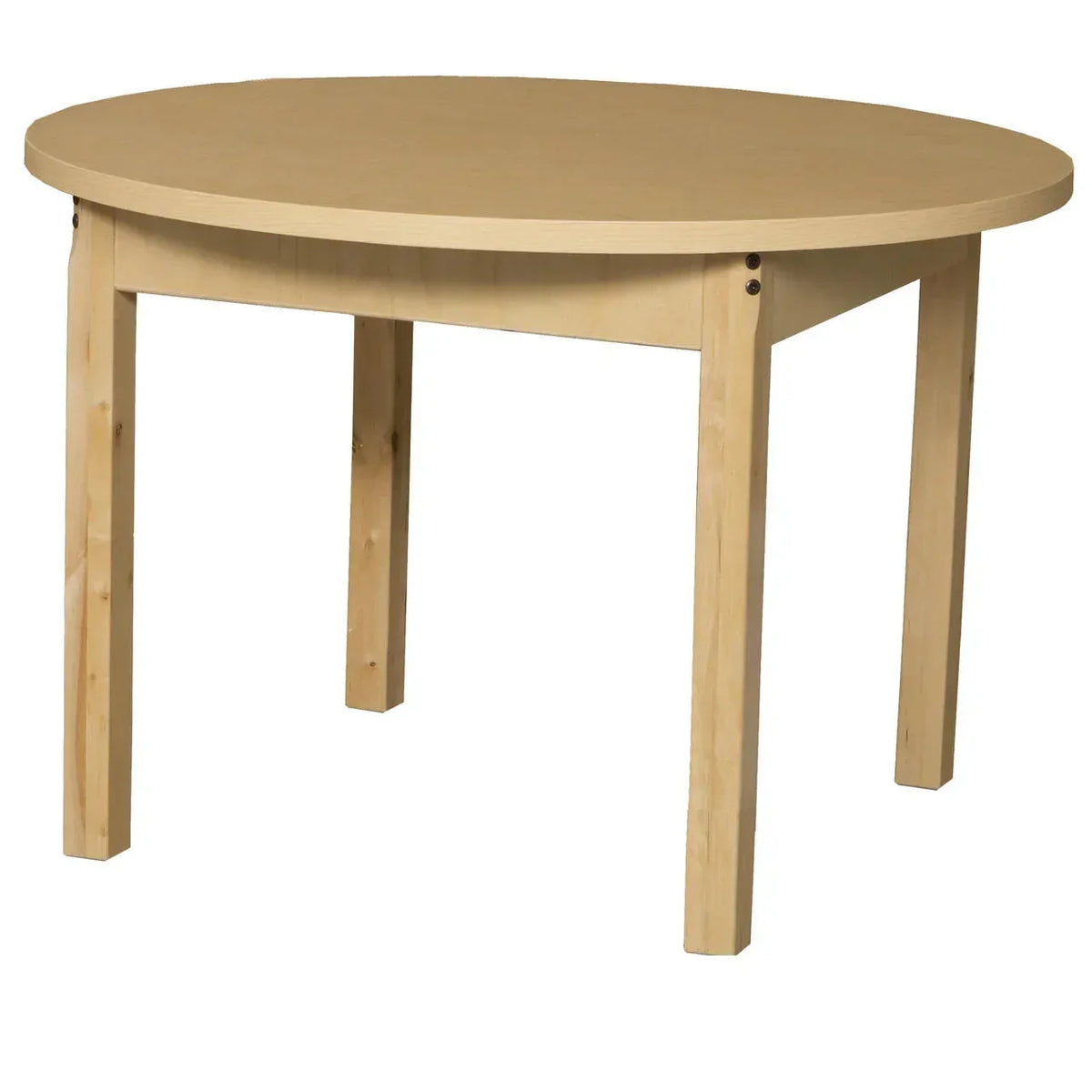 36" Round High Pressure Laminate Table with Hardwood Legs- 14"