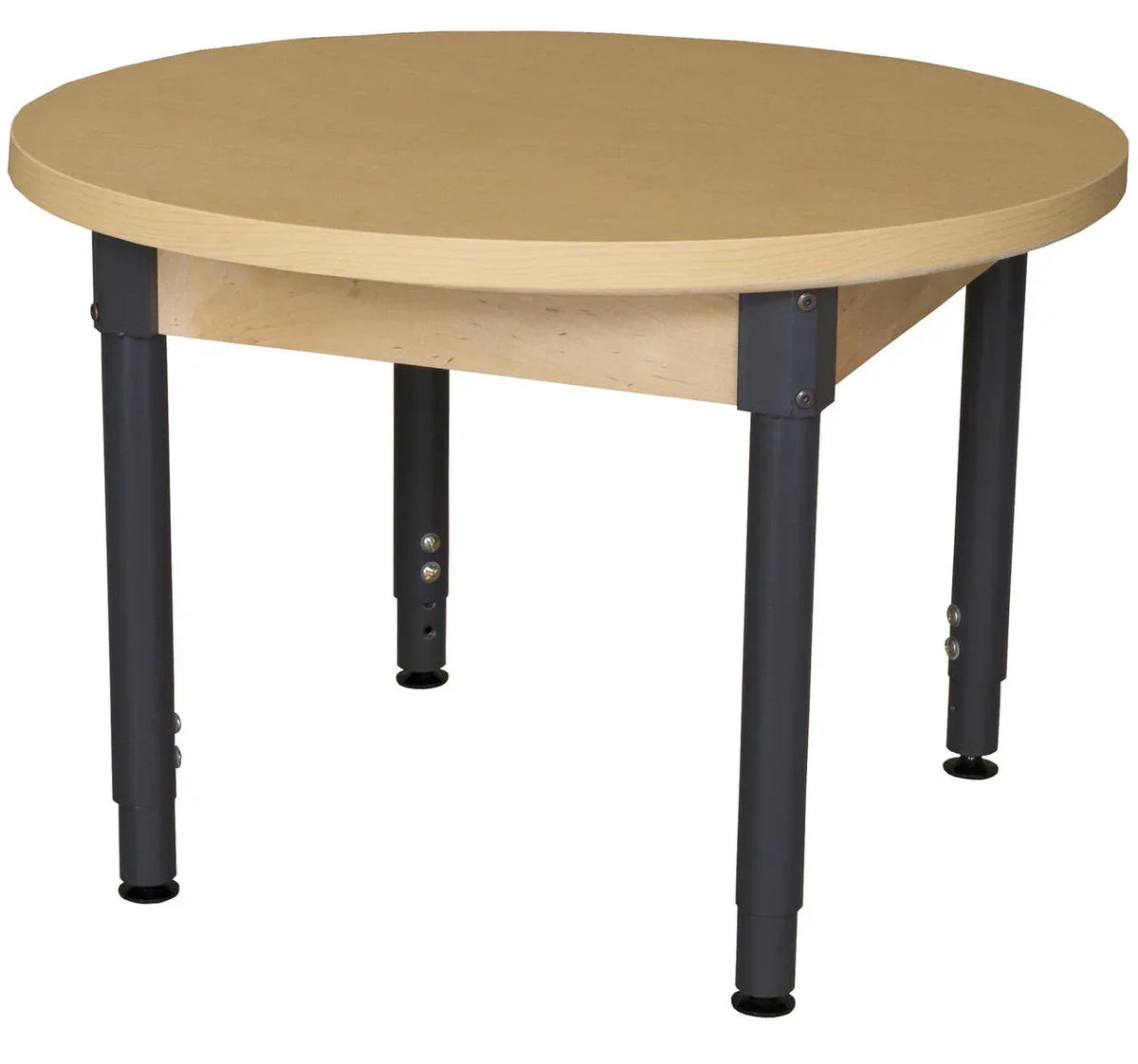 36" Round High Pressure Laminate Table with Hardwood Legs- 14"