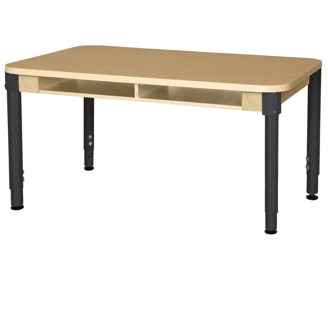 36" x 48" Four Seater High Pressure Laminate Desk with Hardwood Legs- 14"