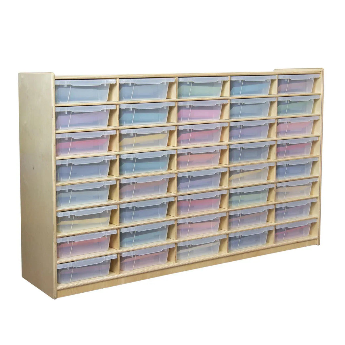 (40) Letter Tray Storage Unit with Translucent Trays