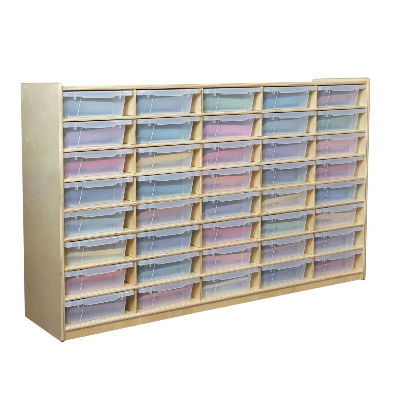 (40) Letter Tray Storage Unit with Translucent Trays