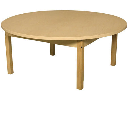 48" Round High Pressure Laminate Table with Hardwood Legs- 14"