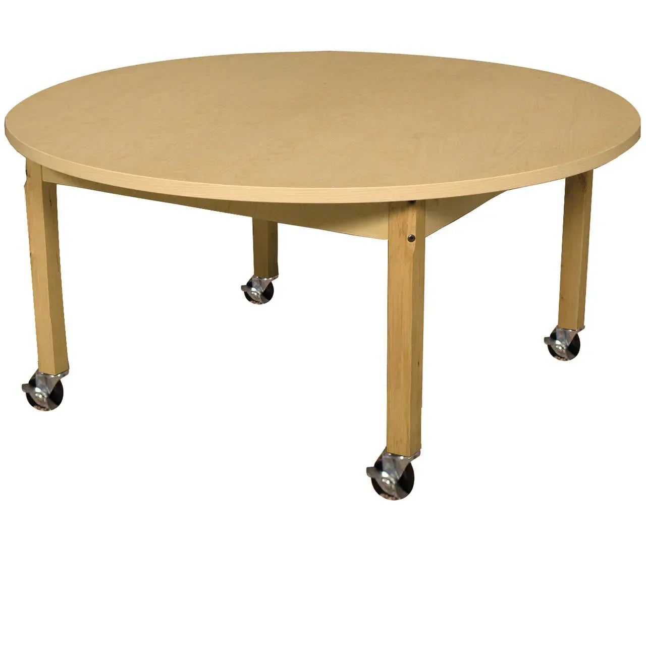 48" Round High Pressure Laminate Table with Hardwood Legs- 14"