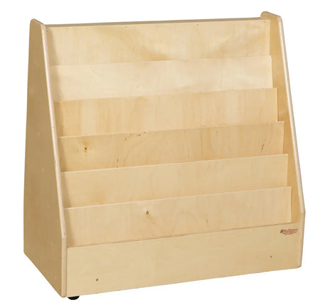 Book Storage & Display with Markerboard, (4) Translucent Letter Trays