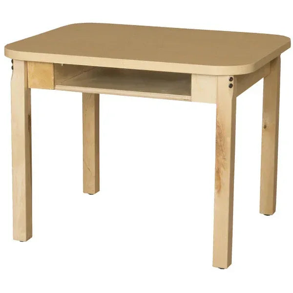 Classroom High Pressure Laminate Desk with Hardwood Legs- 18"