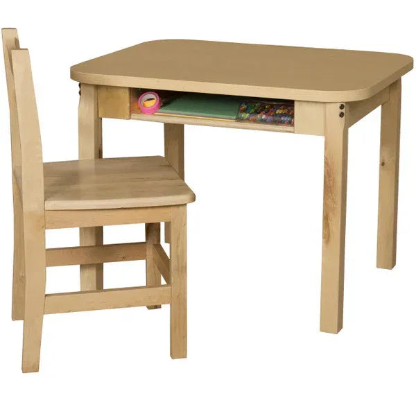 Classroom High Pressure Laminate Desk with Hardwood Legs- 20"