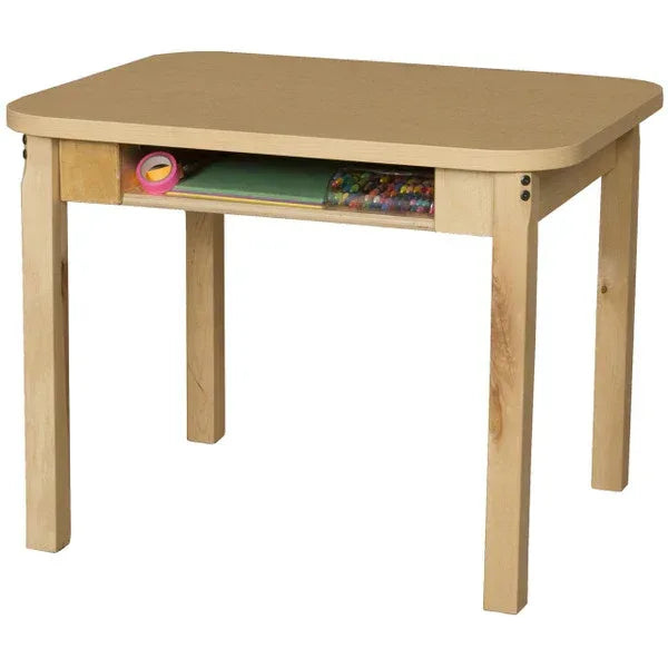 Classroom High Pressure Laminate Desk with Hardwood Legs- 20"