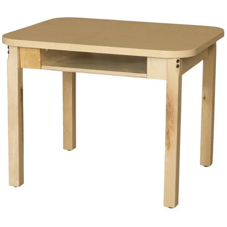 Classroom High Pressure Laminate Desk with Hardwood Legs- 24"