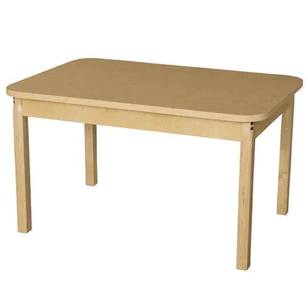 30" x 44" Rectangle High Pressure Laminate Table with Hardwood Legs-20"