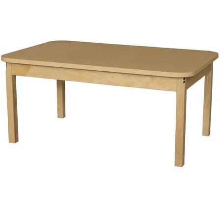 30" x 48" Rectangle High Pressure Laminate Table with Hardwood Legs-16"