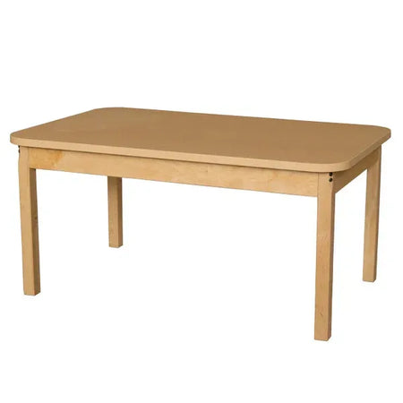 30" x 48" Rectangle High Pressure Laminate Table with Hardwood Legs- 20"