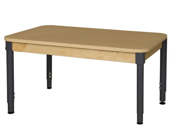30" x 48" Rectangle High Pressure Laminate Table with Adjustable Legs 18"-29"