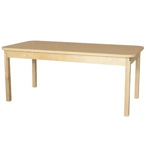 30" x 60" Rectangle High Pressure Laminate Table with Hardwood Legs- 22"
