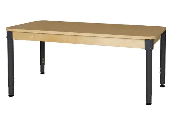 30" x 60" Rectangle High Pressure Laminate Table with Adjustable Legs 18"-29"
