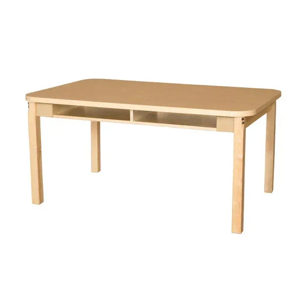 36" x 48" Four Seater High Pressure Laminate Desk with Hardwood Legs- 24"