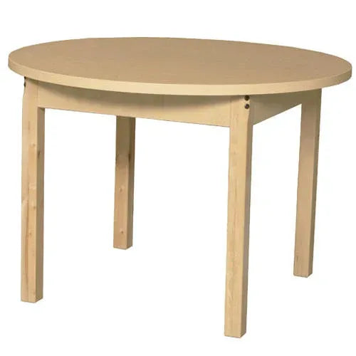 36" Round High Pressure Laminate Table with Hardwood Legs- 22"