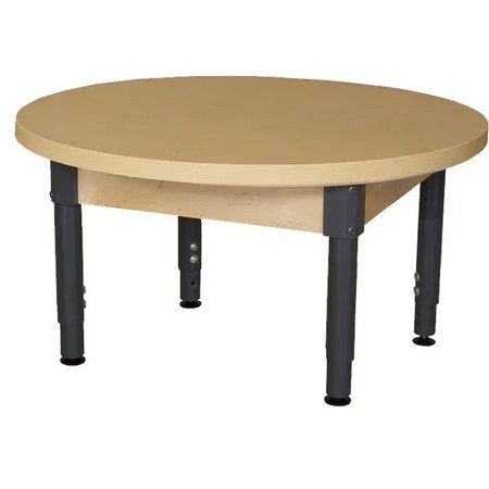 36" Round High Pressure Laminate Table with Adjustable Legs 12"-17"