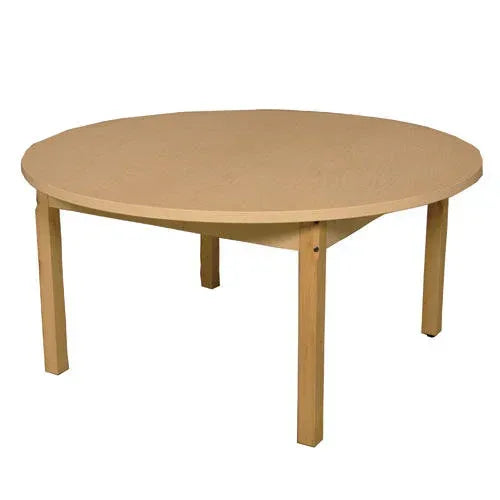48" Round High Pressure Laminate Table with Hardwood Legs- 22"