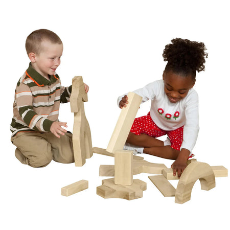 Preschool Blocks - 24 Shapes, 111 Pieces