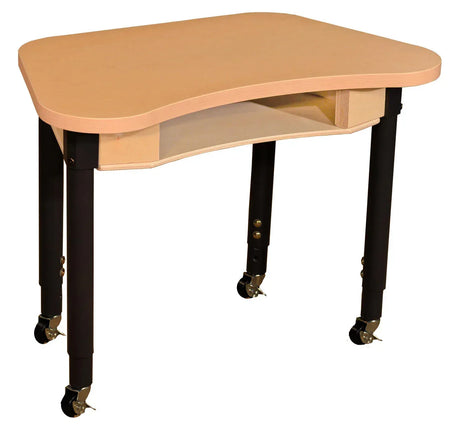 Synergy 18" x 30" High Pressure Laminate Desk with Hardwood Legs- 14"