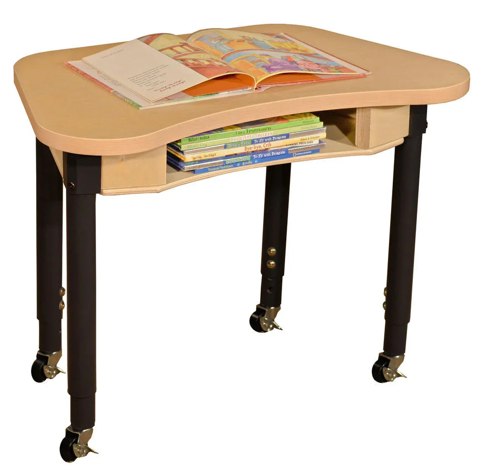 Synergy 18" x 30" High Pressure Laminate Desk with Hardwood Legs- 14"
