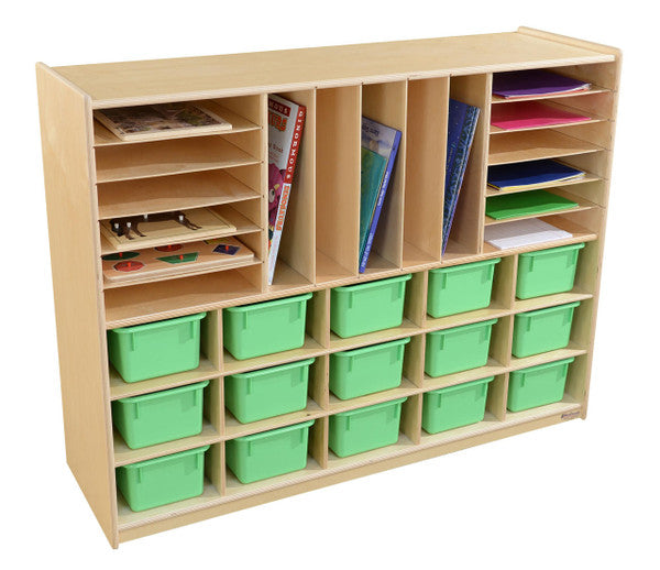 Multi-Storage with (15) Lime Green Trays